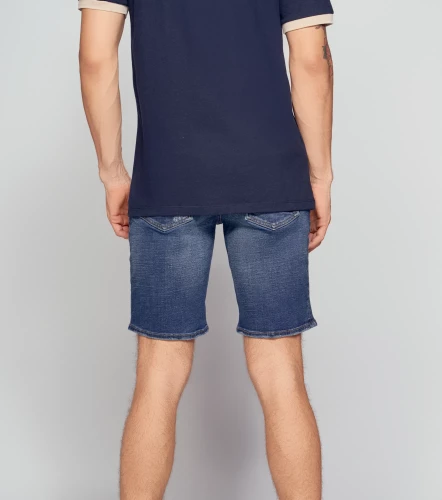 Bermuda Para Hombre Tono Azul Medio Clasica UnserAZ