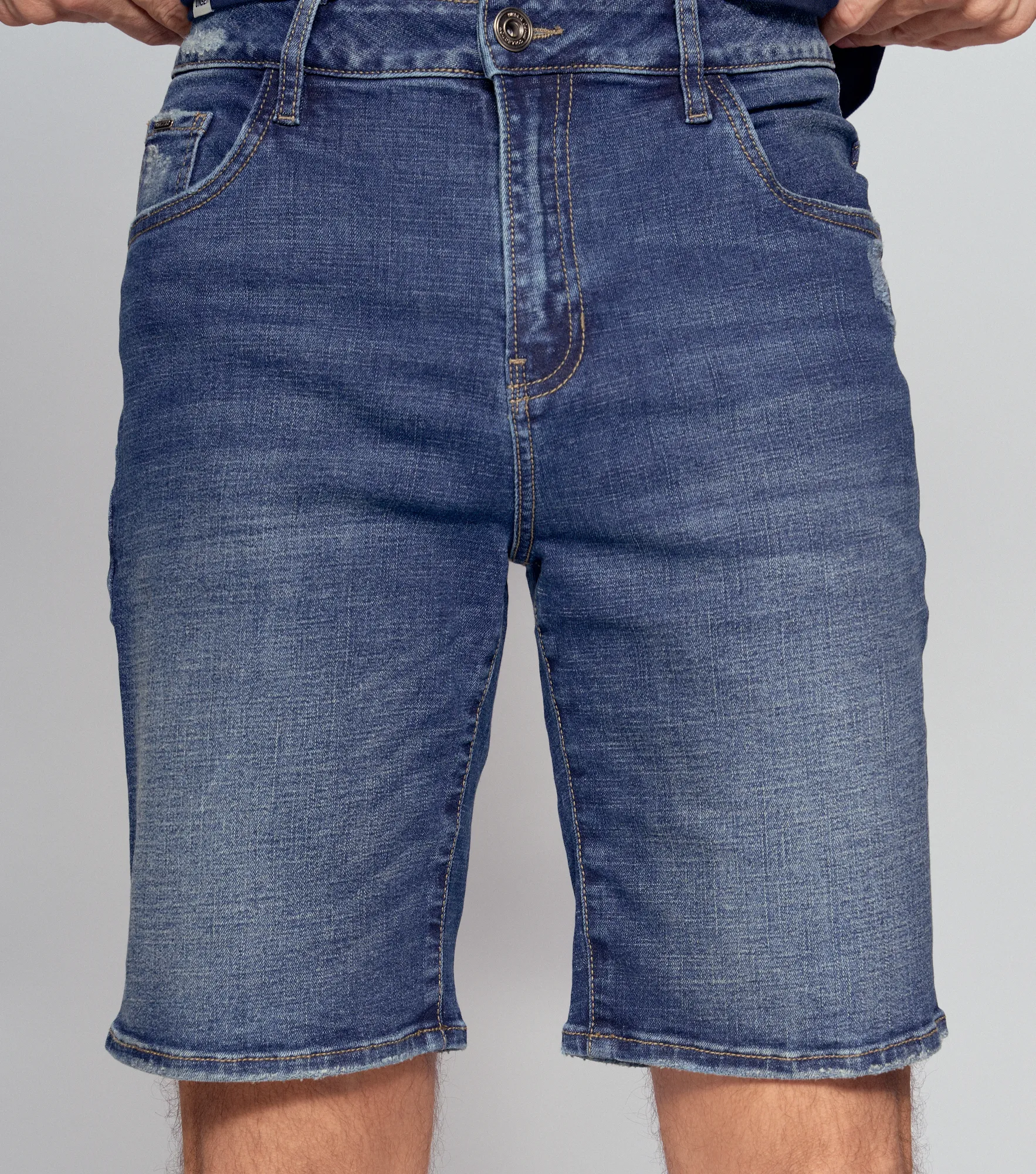 Bermuda Para Hombre Tono Azul Medio Clasica Unser 835076 AZ