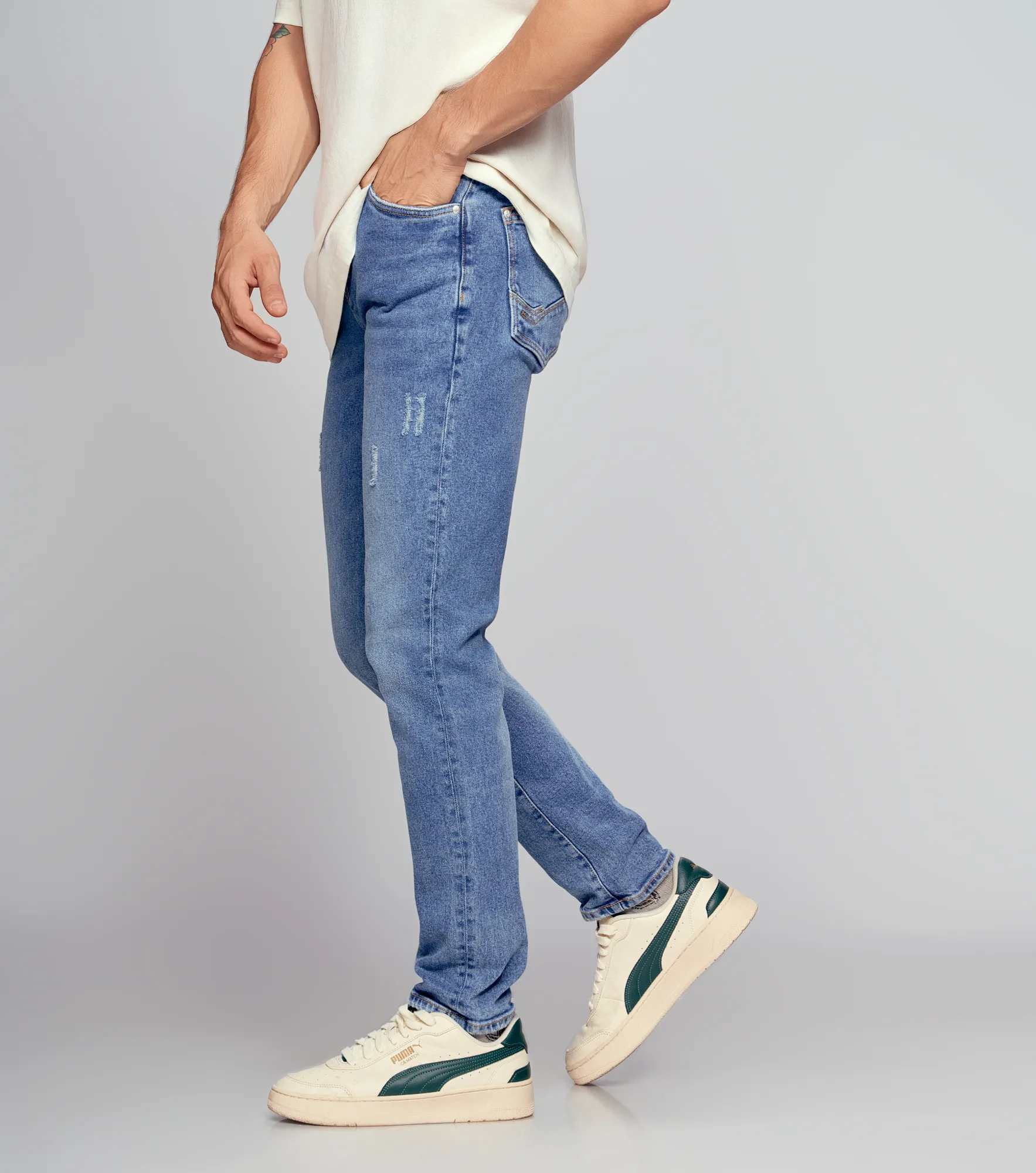 Iron Tyler Jean Con Proceso Desgastes Y Botonera Unser 835091 AZ