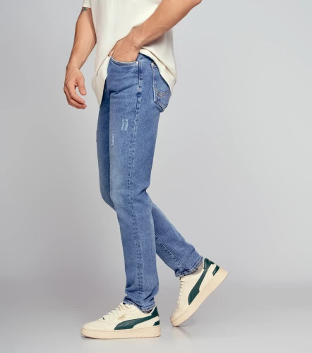 Iron Tyler Jean Con Proceso Desgastes Y Botonera UnserAZ