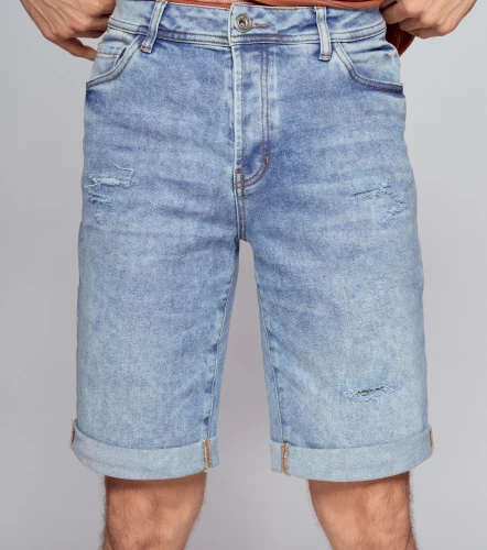 Mario Bermuda Tono Medio Claro Con Desgastes UnserAZ