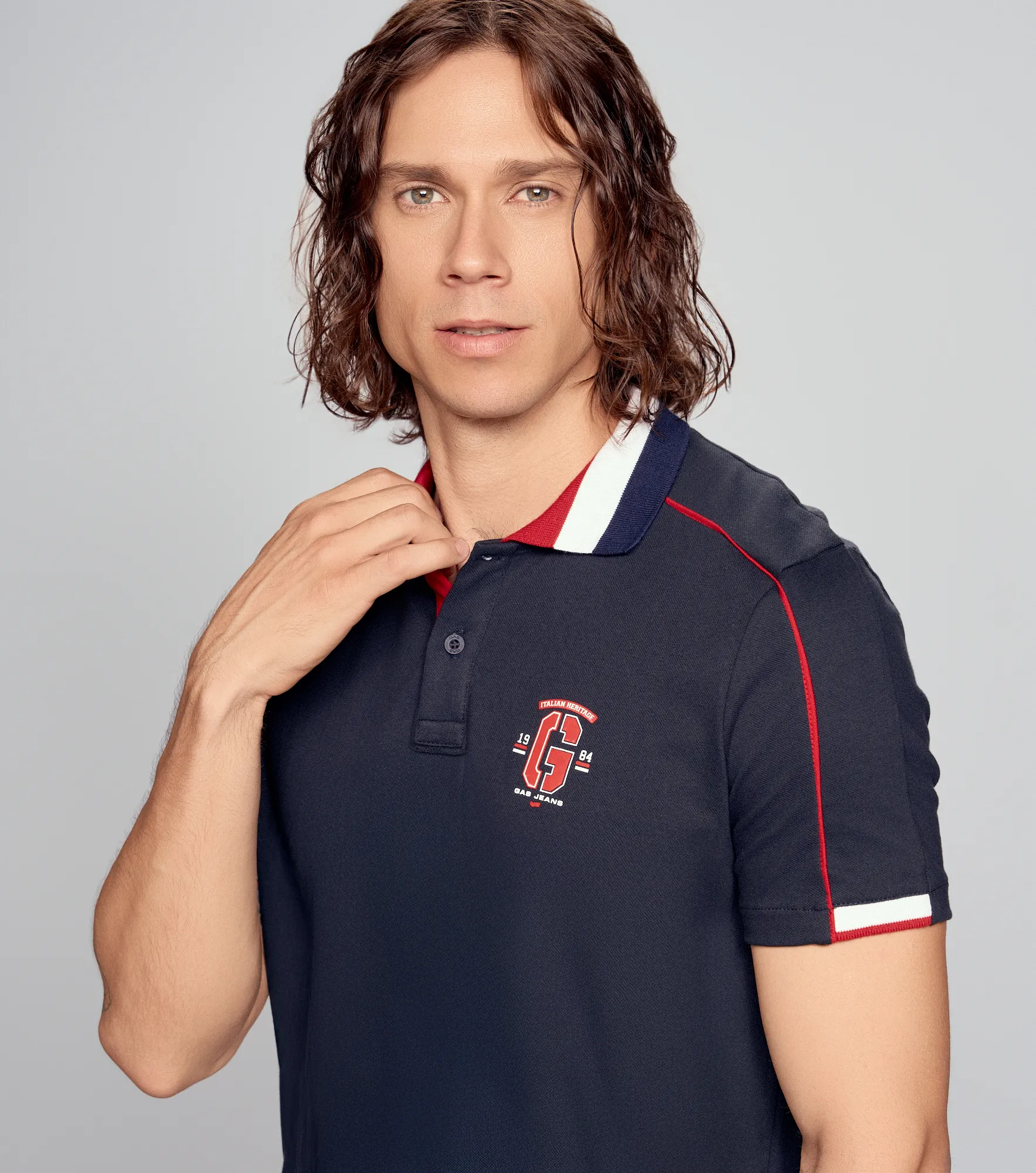 Nova Polo Masculina Slim Fit Gas 833134 AV