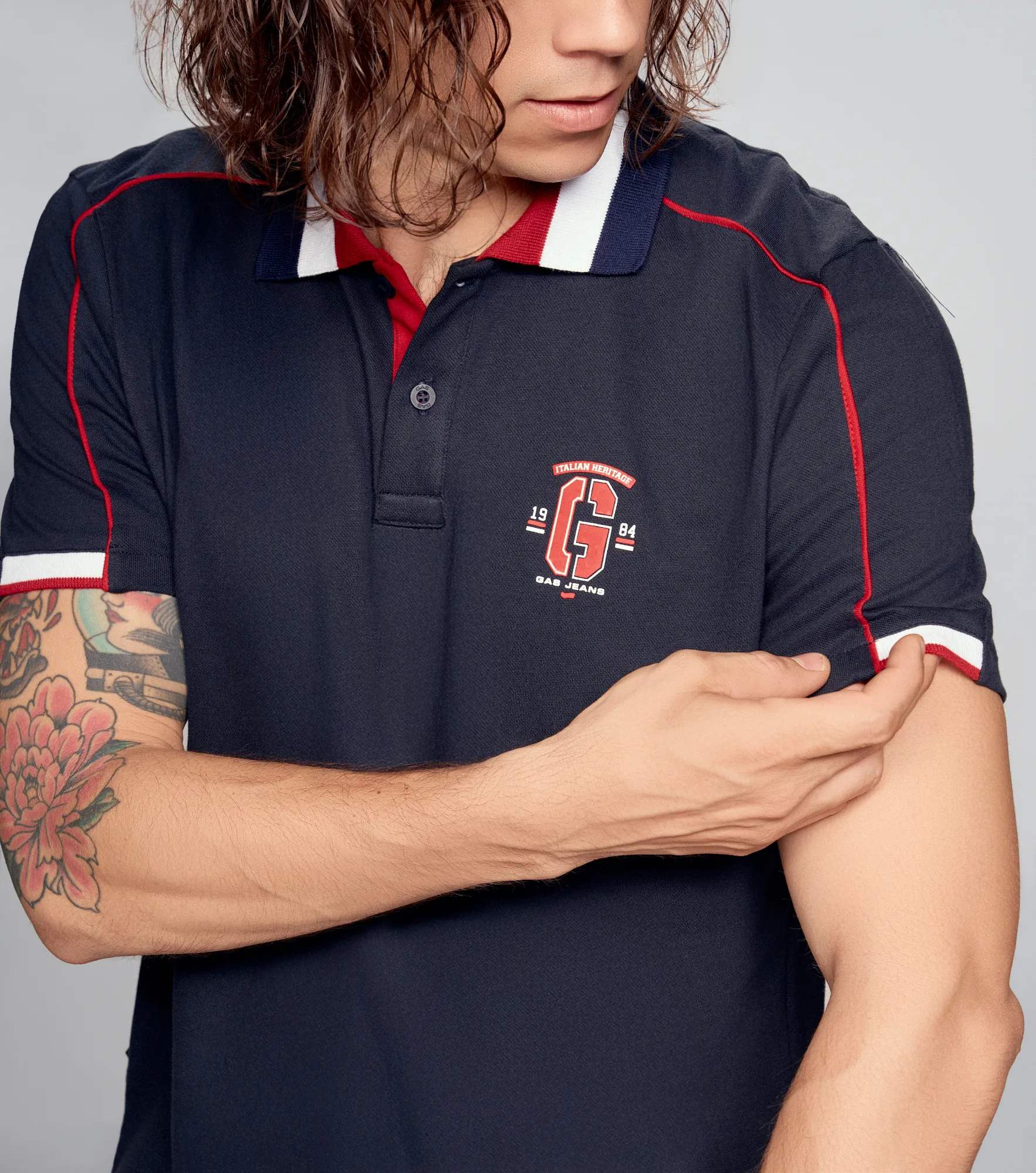 Nova Polo Masculina Slim Fit Gas 833134 AV