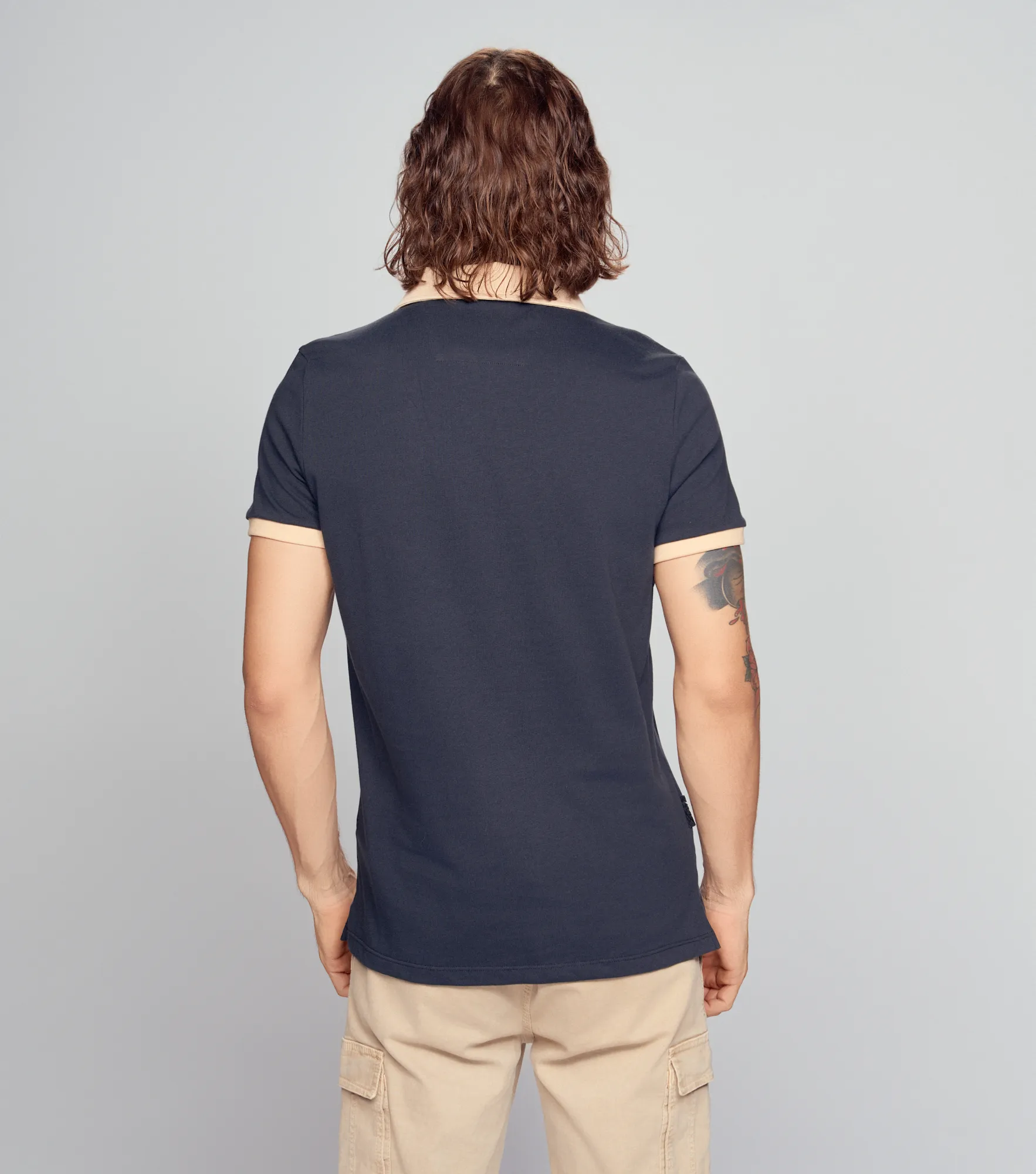 Jude Polo Slim Masculina Groggy 834754 AO