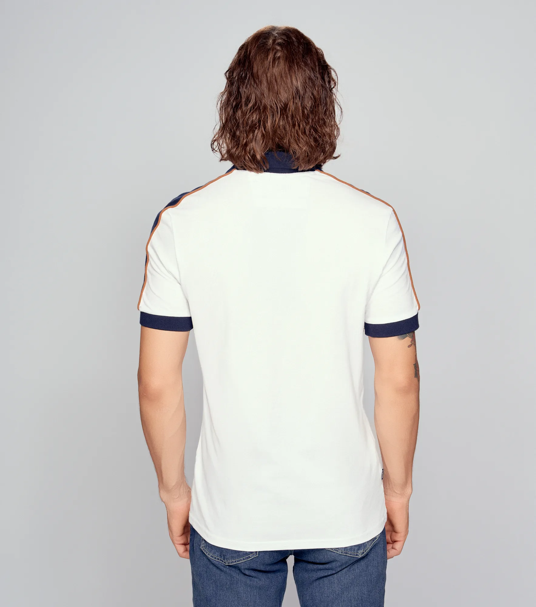 Polo Americanino Mc Slim Fit Bloques 131403 BL