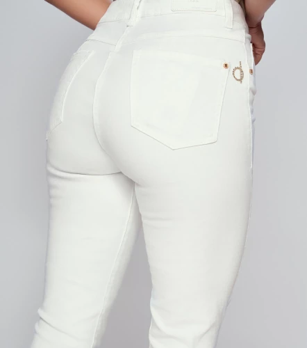 Jean Para Mujer Cinco Bolsillos Unicolor Praga Milan DerekBL