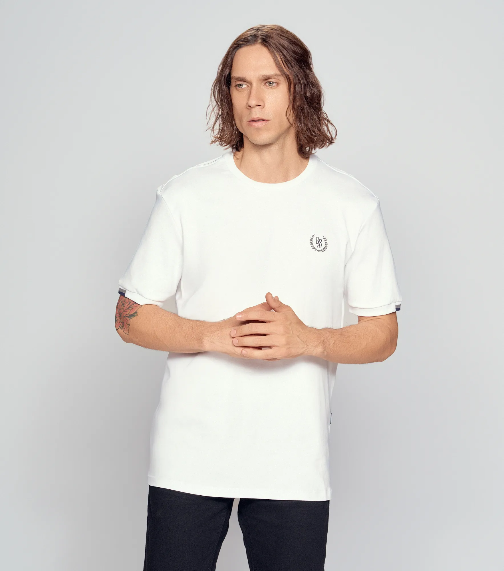 Brown Camiseta Relax Fit Masculina Gas 835225 BL