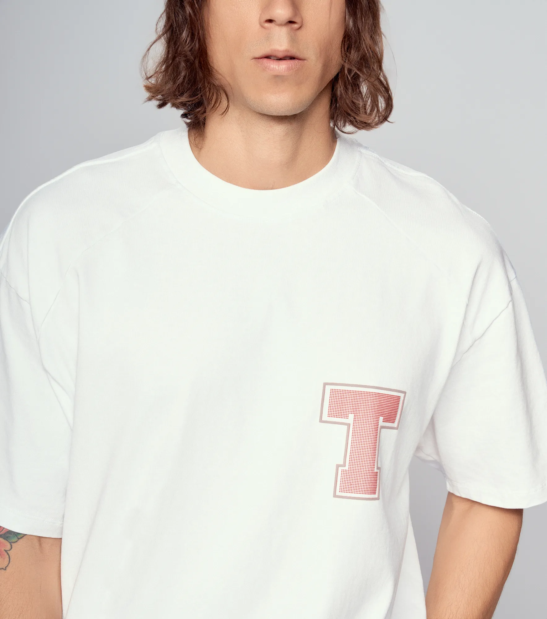 Marc T Shirt Oversized Corte Rangla Typer 835457 