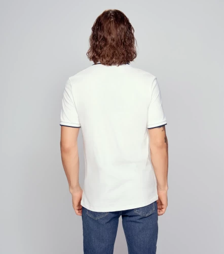 Slim Joel Polo Unicolor Con Combinacion En Cuello UnserBL