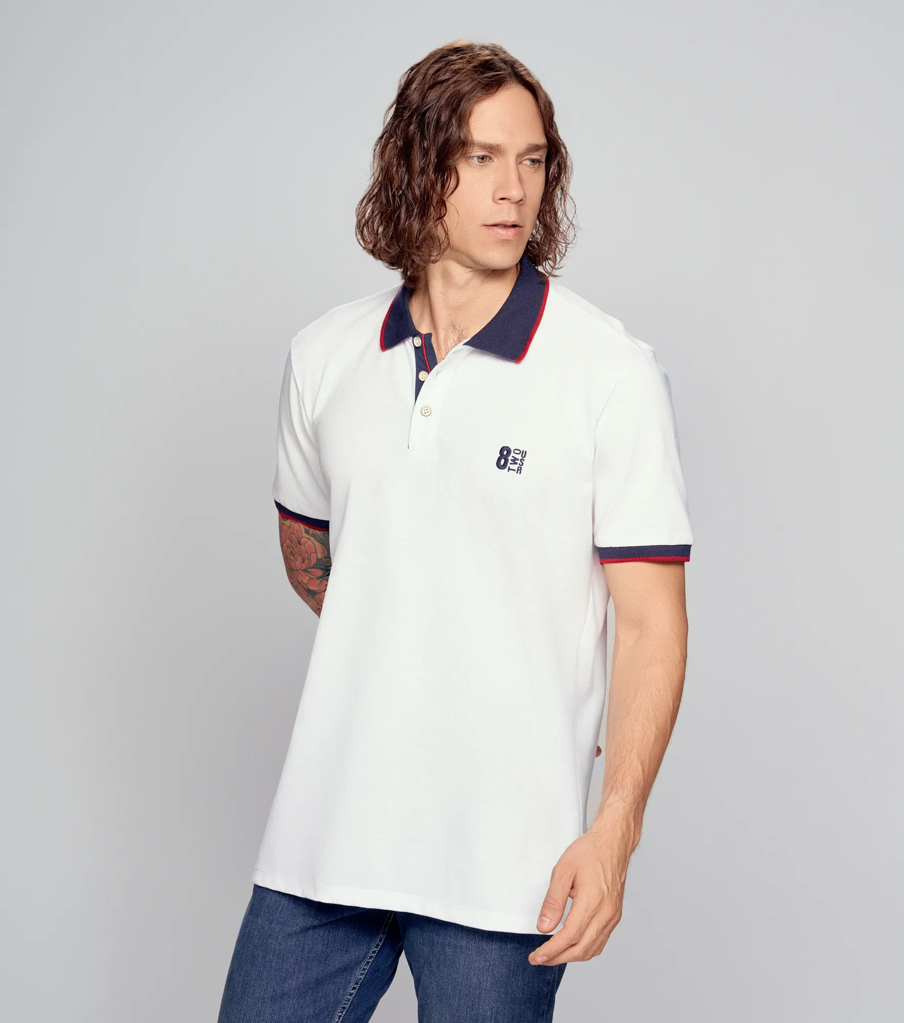 Comfort Neitan Polo Combinado Con Tejidos Unser 835614 BL