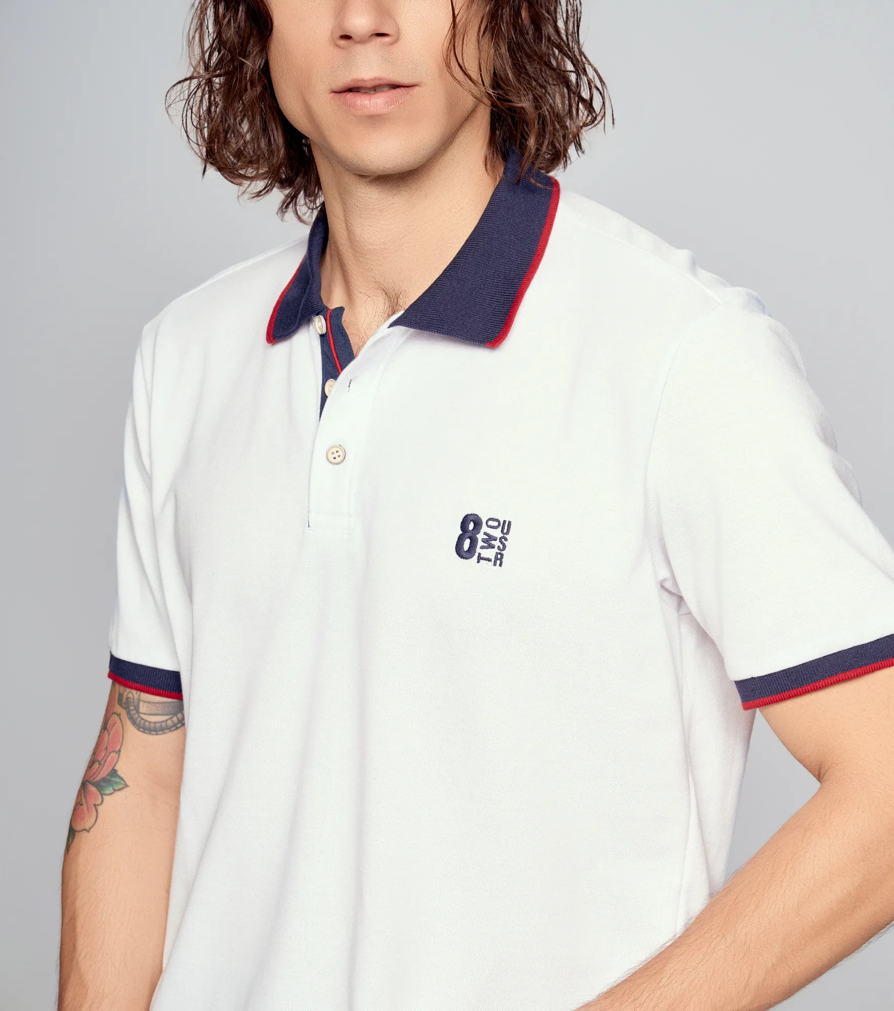 Comfort Neitan Polo Combinado Con Tejidos Unser 835614 BL