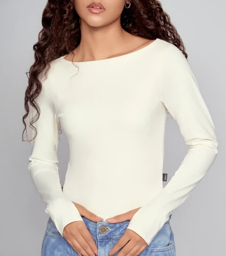 Eliana Body Slim Fit Manga Larga Cuello Ojal TyperBH