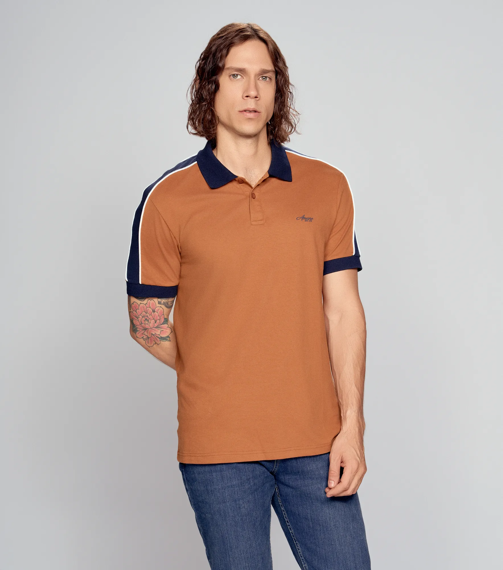 Polo Americanino Mc Slim Fit BloquesCF
