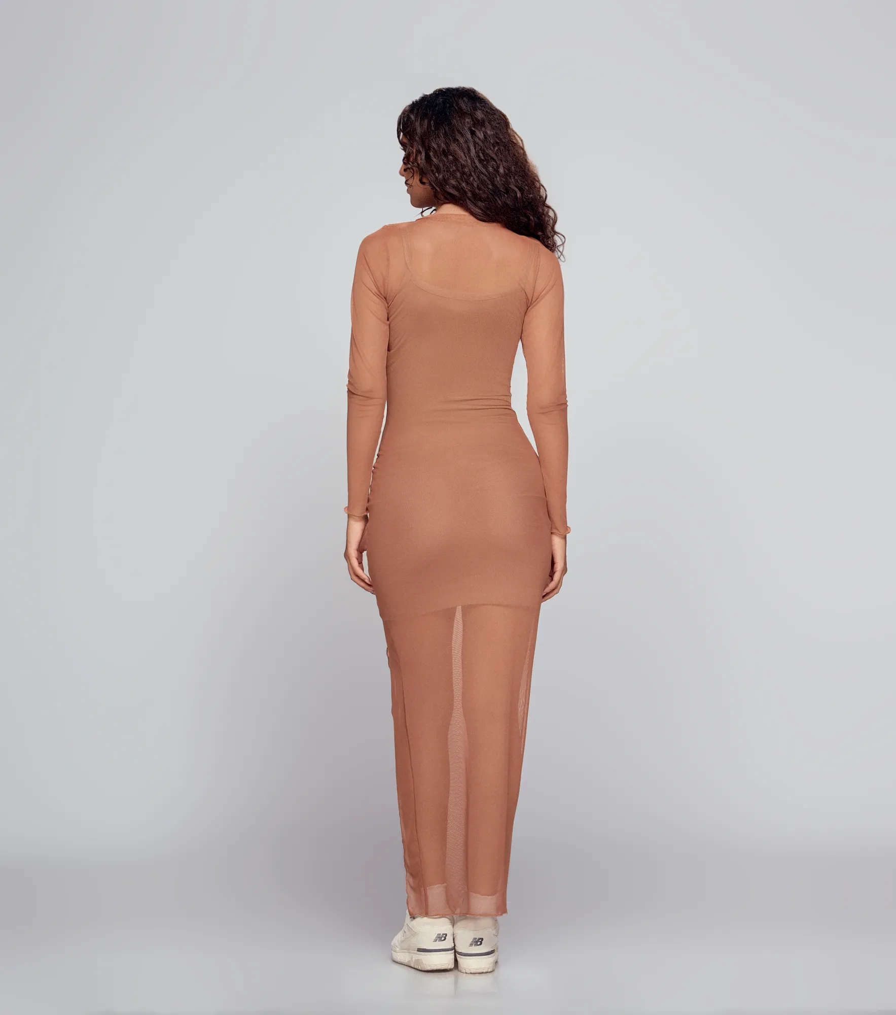 Becky Vestido Largo Slim Fit En Malla Con Forro Typer 835653 