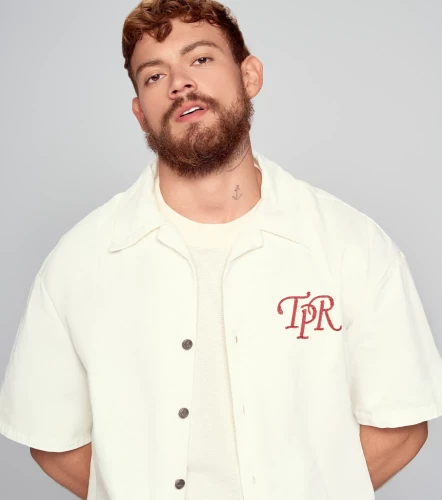 Amaranto Camisera Boxy Bordada TyperCR
