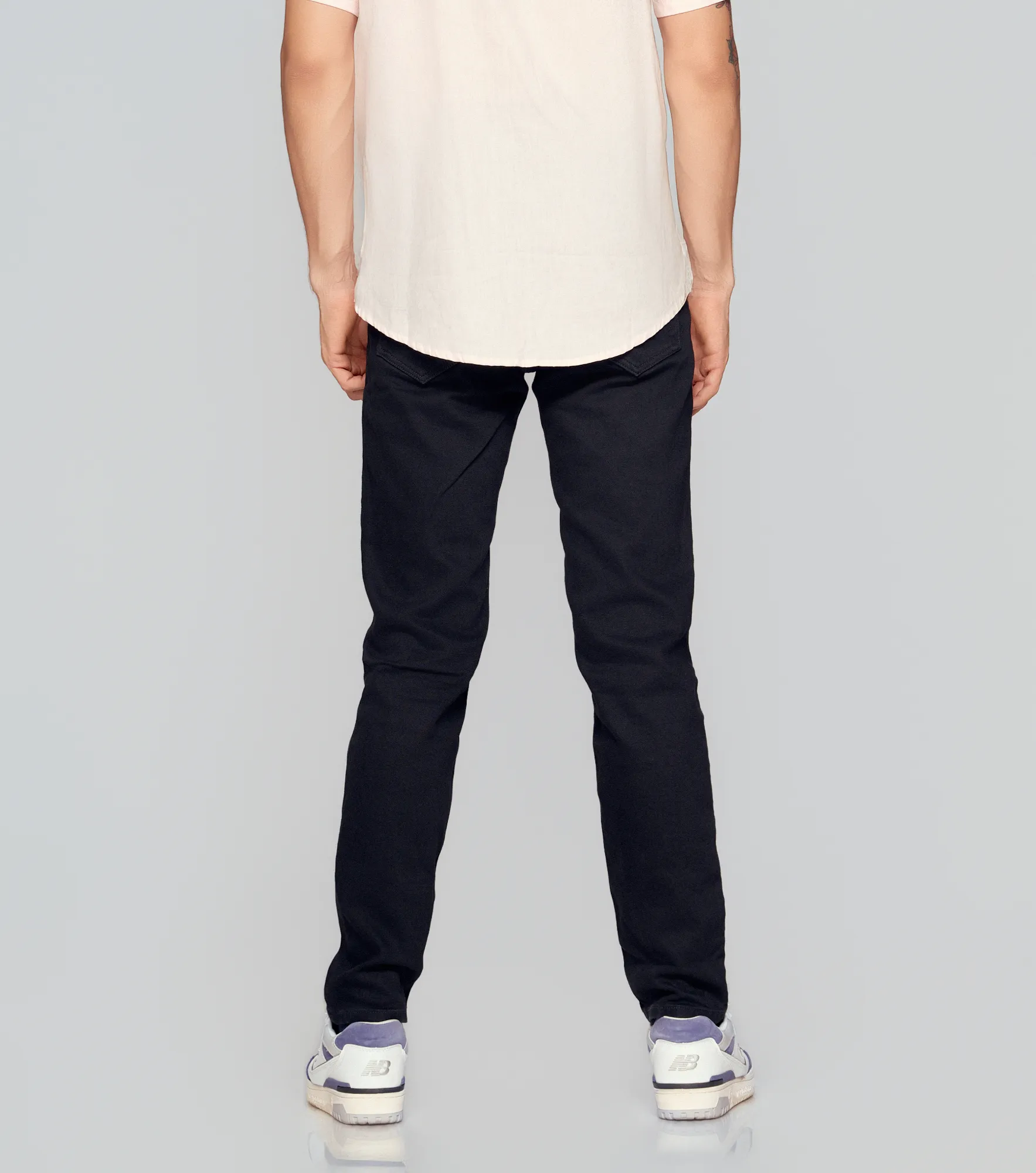 Iron Stiven Jean Unicolor Negro Con Cremallera Unser 833509 NG