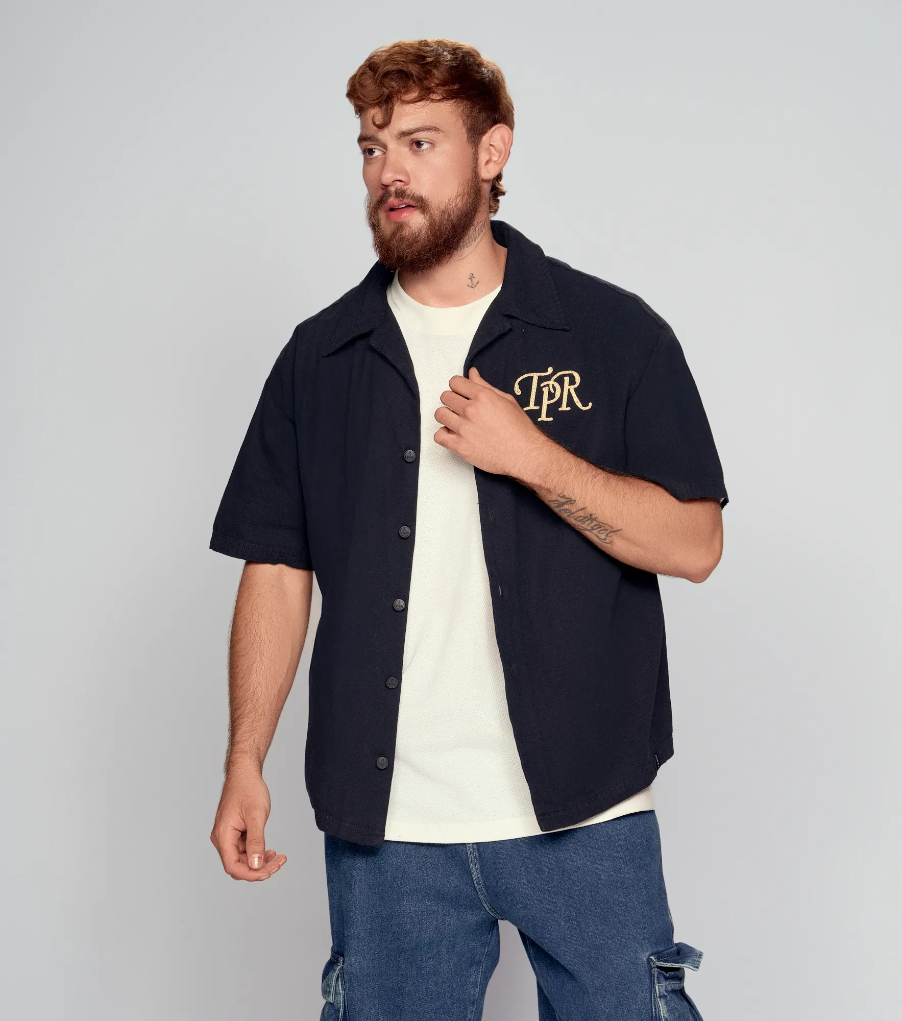 Amaranto Camisera Boxy Bordada TyperNG