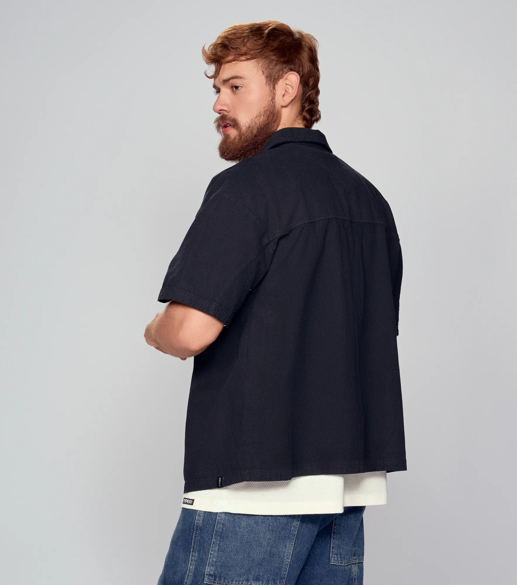 Amaranto Camisera Boxy Bordada TyperNG