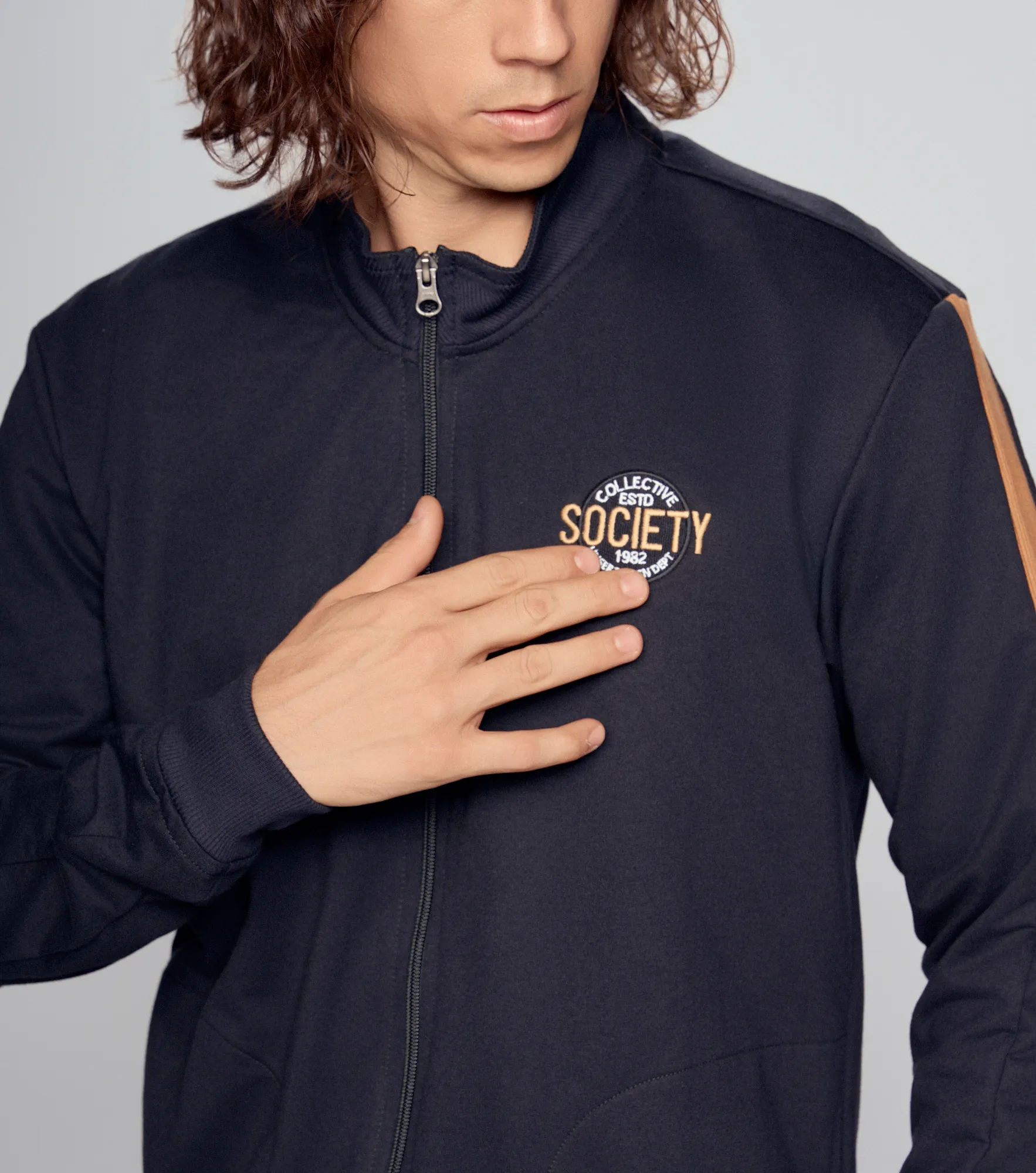 Fabio Buzo Combinado Con Cortes Y Cremallera Unser 836479 NG