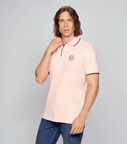 Slim Joel Polo Unicolor Con Combinacion En Cuello UnserRS
