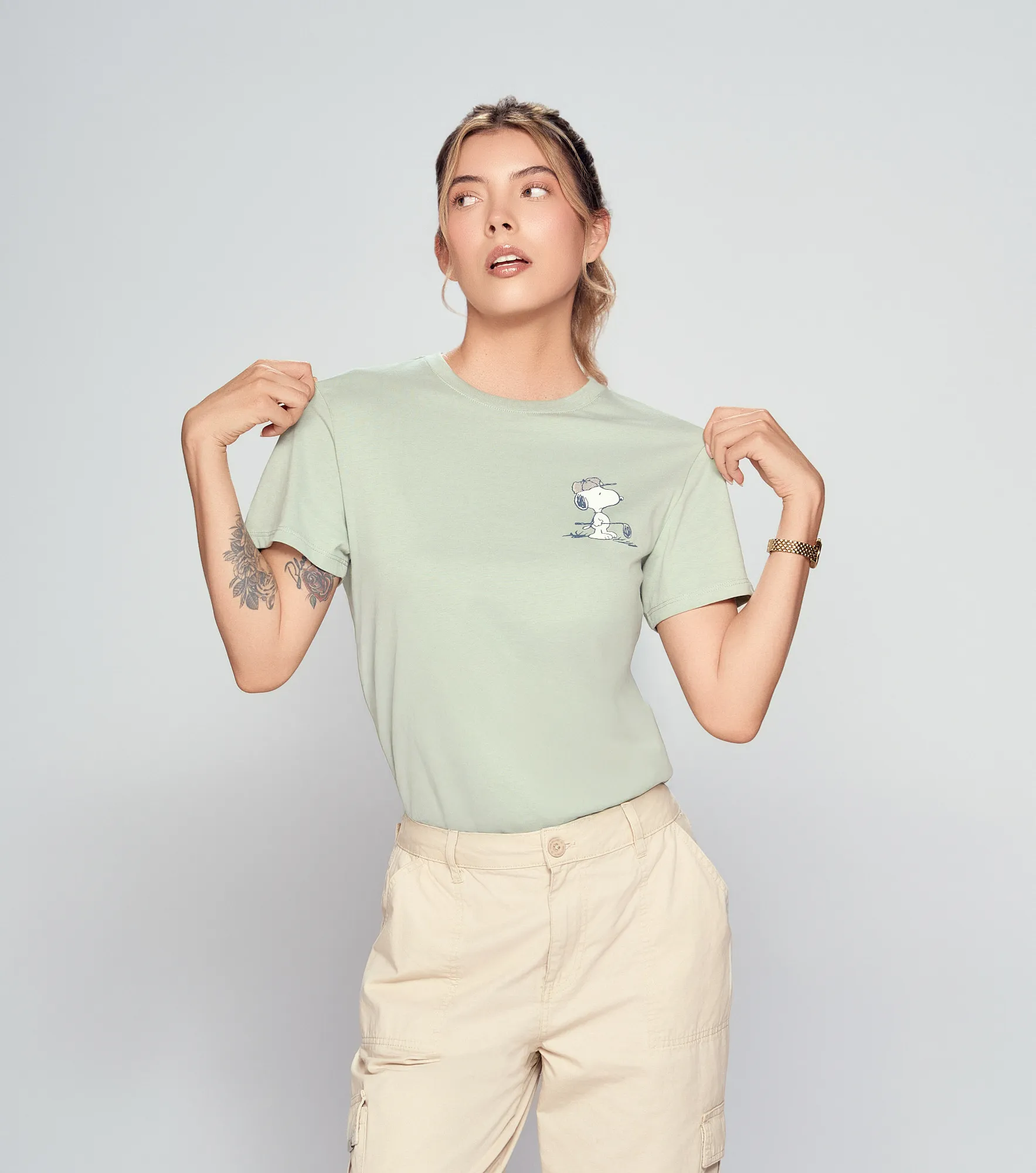 Sol T Shirt Peanuts Unicolor Con Estampado En Delantero Y Posterior UnserVD