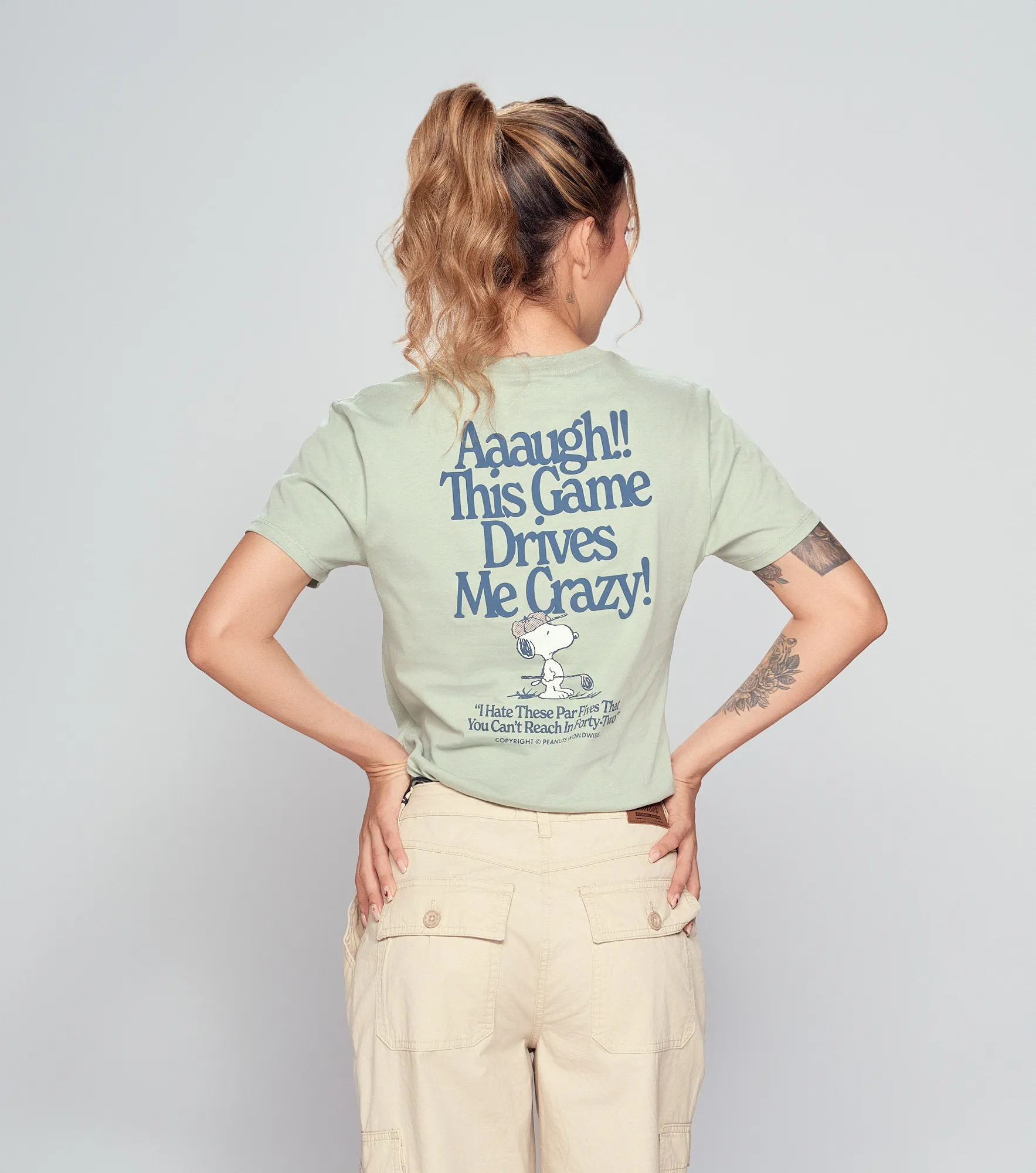 Sol T Shirt Peanuts Unicolor Con Estampado En Delantero Y Posterior Unser 832651 VD