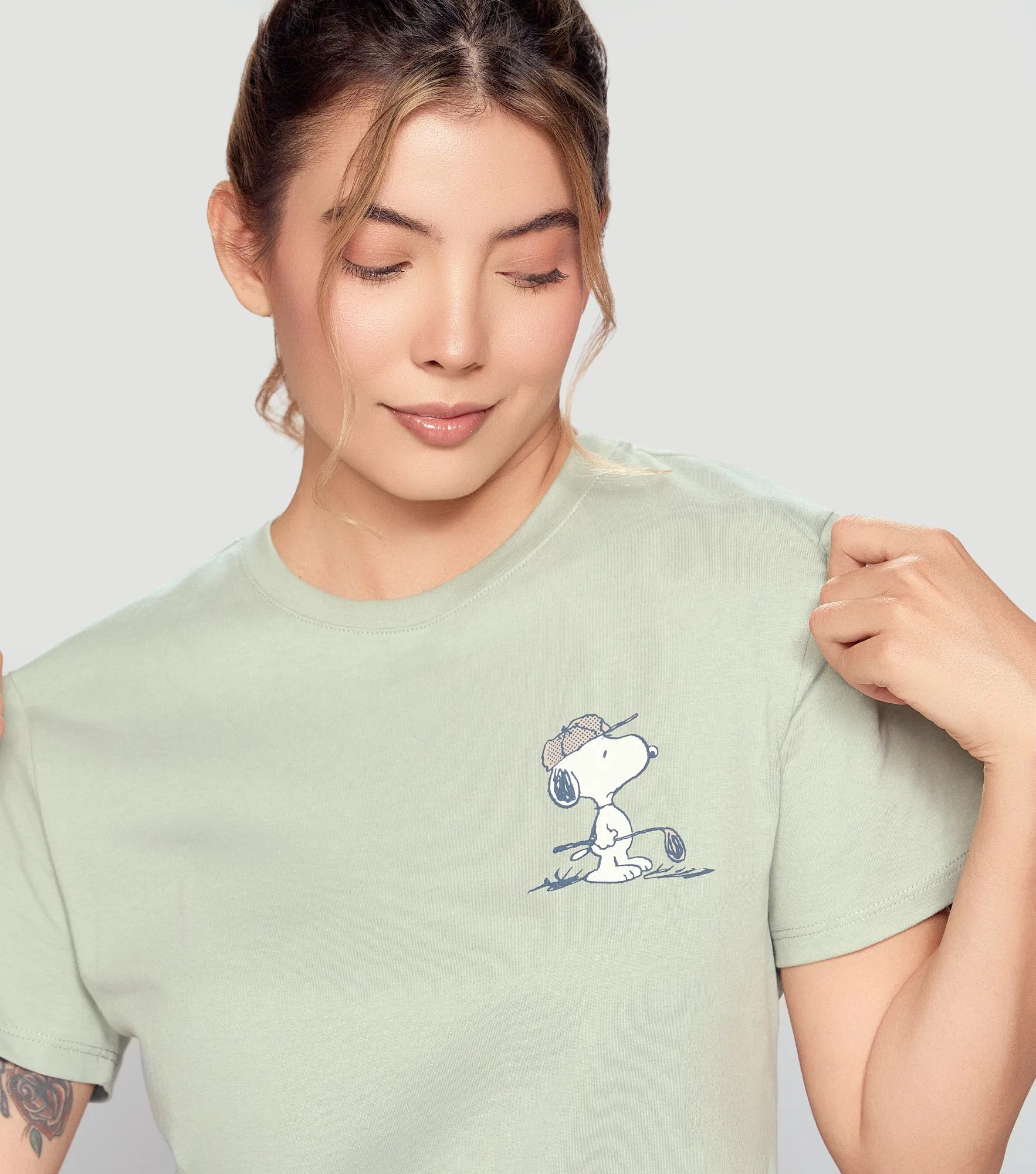 Sol T Shirt Peanuts Unicolor Con Estampado En Delantero Y Posterior Unser 832651 VD