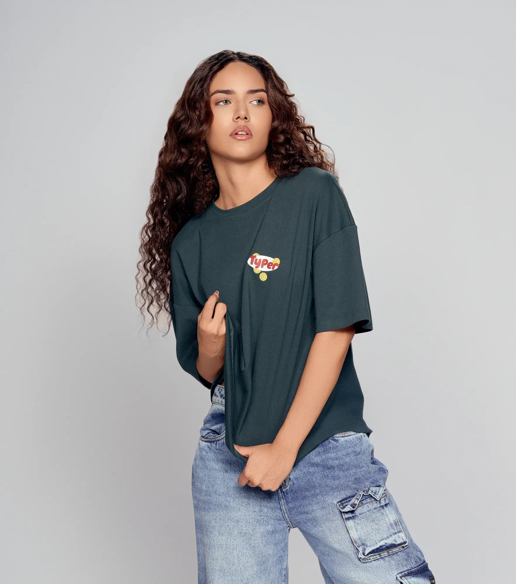Ludmila T Shirt Oversize Estampada TyperVO