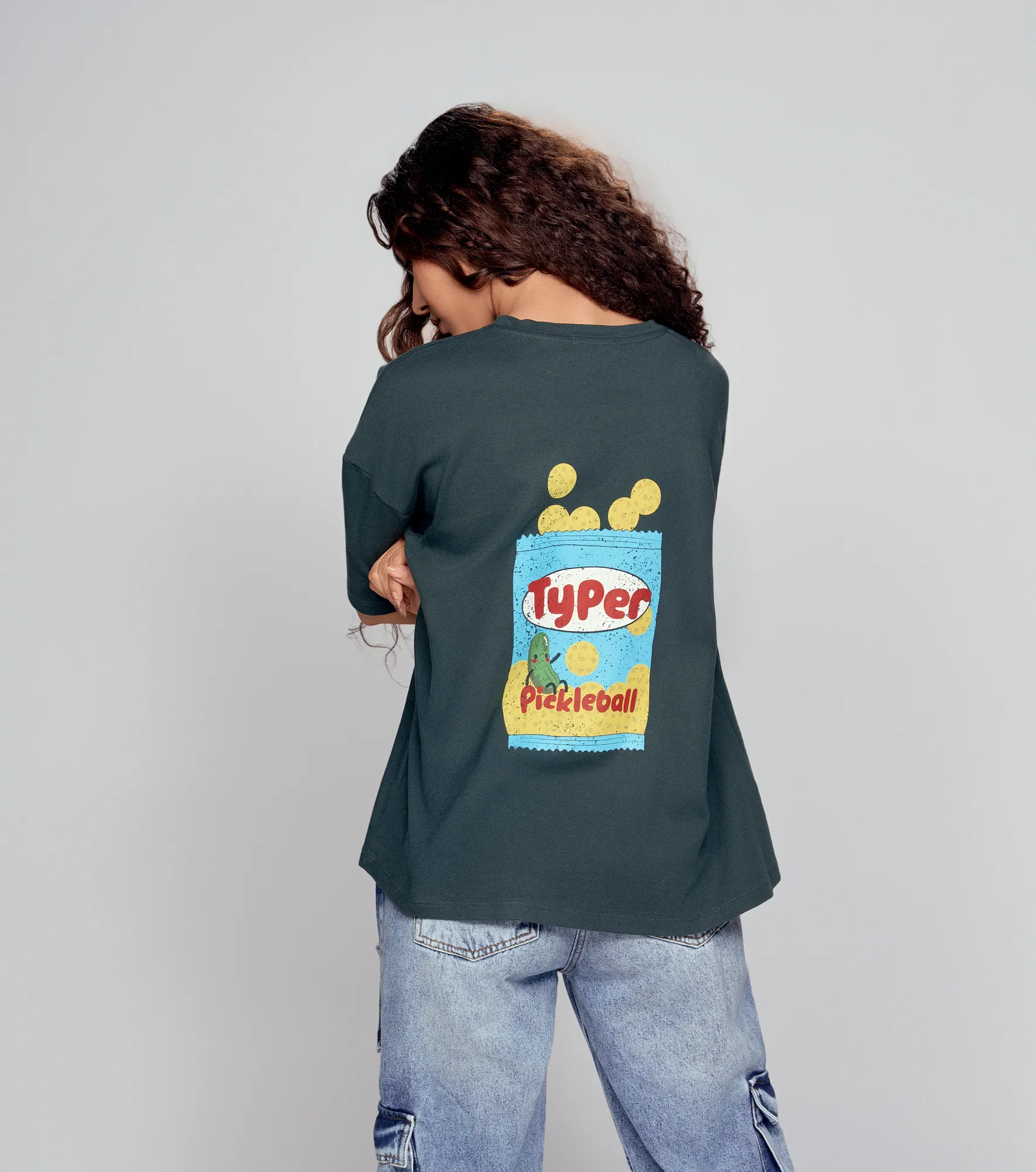 Ludmila T Shirt Oversize Estampada TyperVO