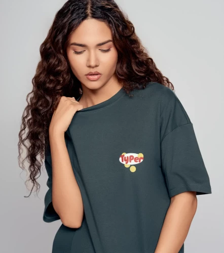 Ludmila T Shirt Oversize Estampada TyperVO