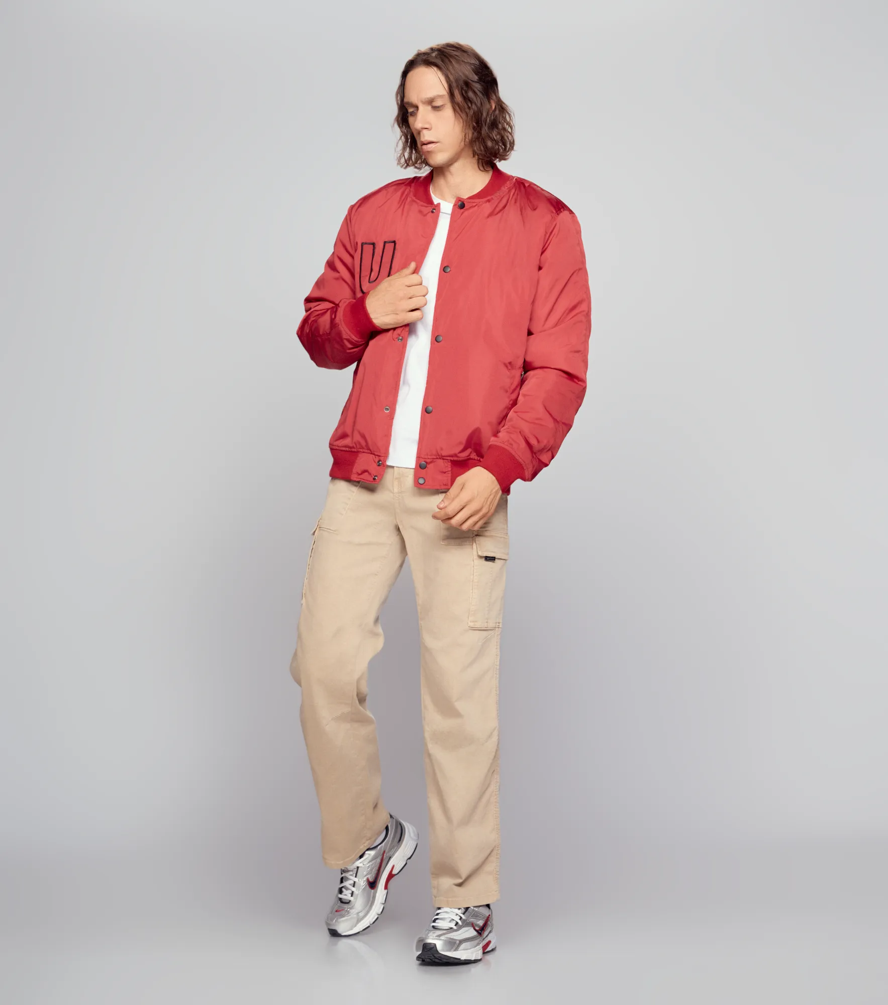 Chaqueta Para Hombre Abullonada Con Bordado Unser 831762 RJ