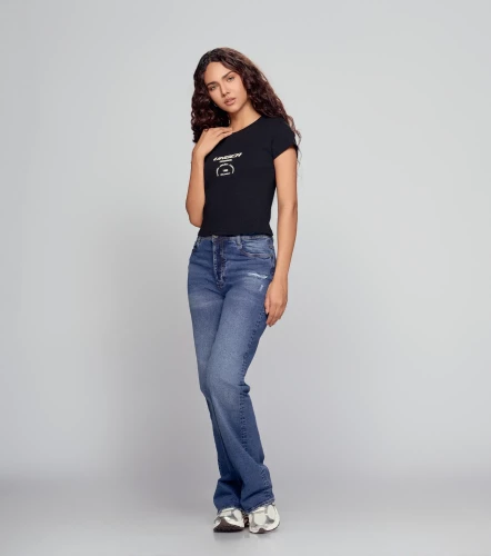 Sofia Camiseta Cuello Redondo Manga Corta Con Estampado UnserNG