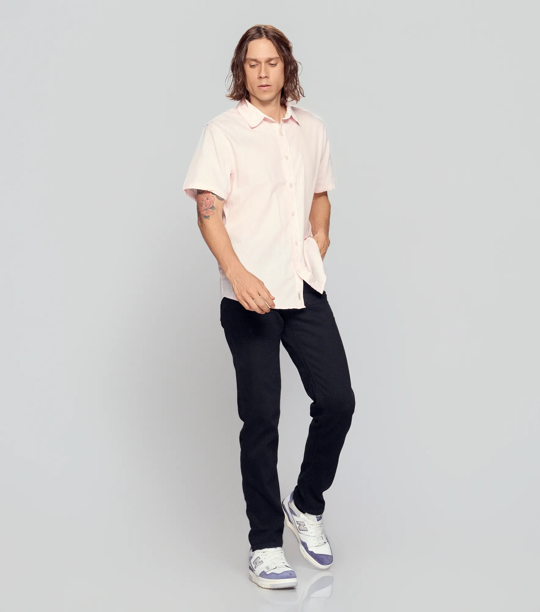 Iron Stiven Jean Unicolor Negro Con Cremallera Unser 833509 NG
