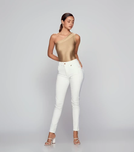 Jean Para Mujer Cinco Bolsillos Unicolor Praga Milan DerekBL