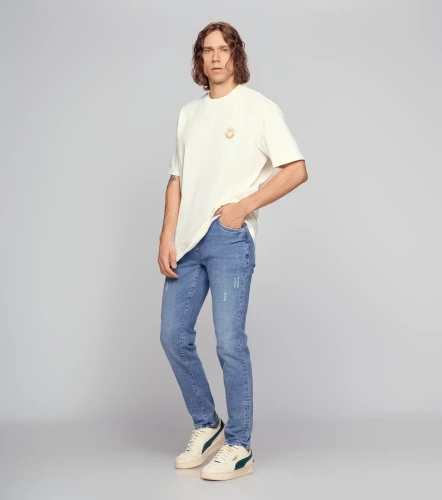 Iron Tyler Jean Con Proceso Desgastes Y Botonera UnserAZ