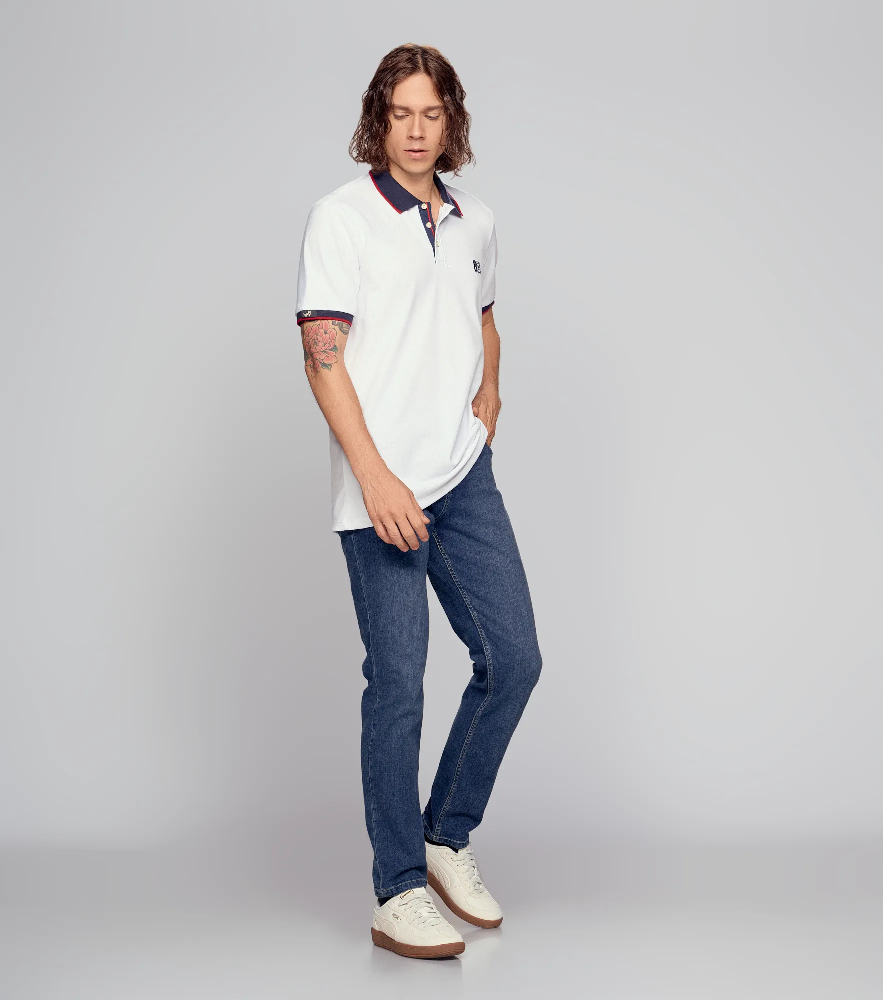 Comfort Neitan Polo Combinado Con Tejidos Unser 835614 BL