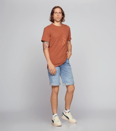 Mario Bermuda Tono Medio Claro Con Desgastes UnserAZ