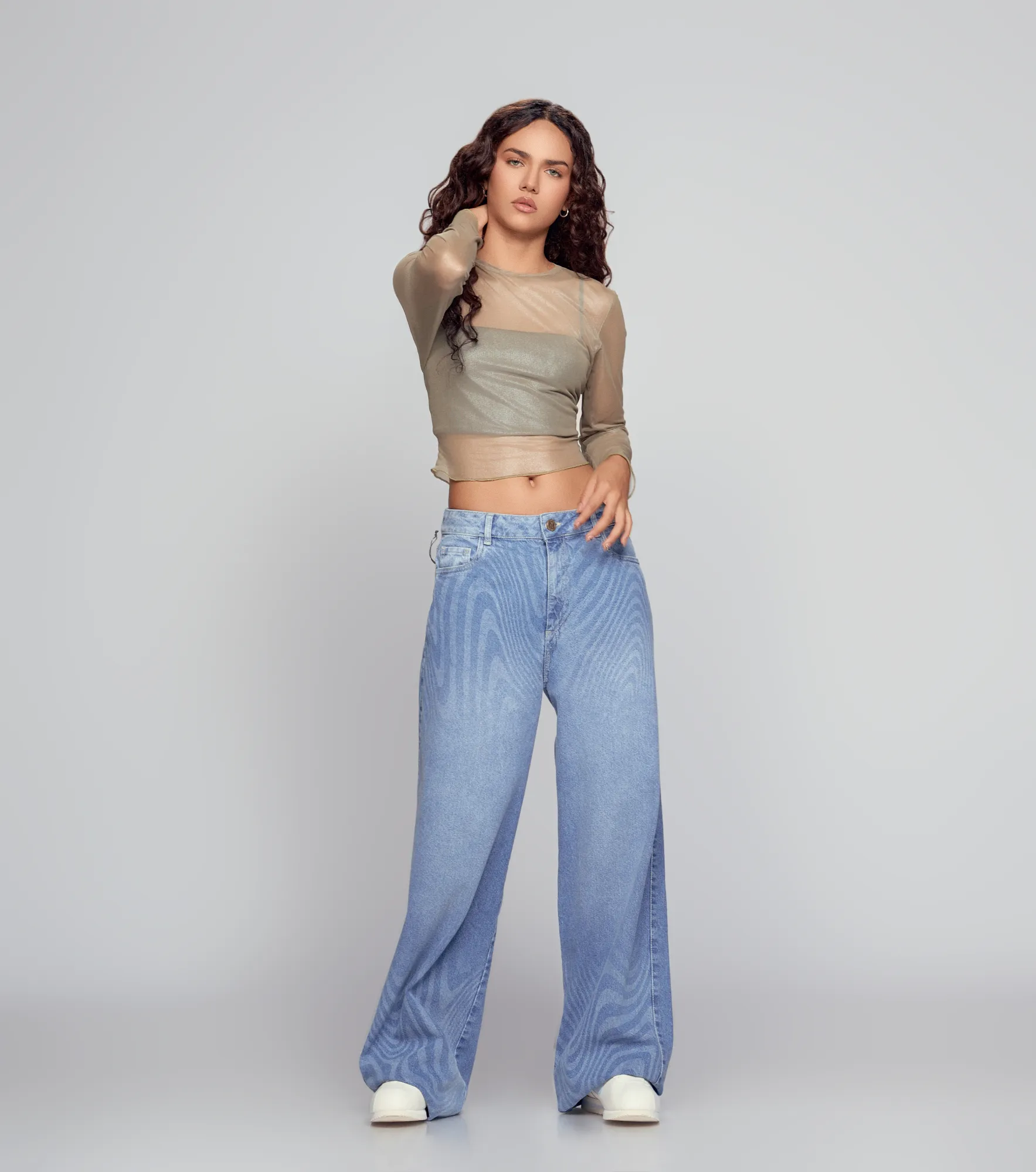 Hailey Jean Wideleg Efecto Laser Typer 835645 AZ