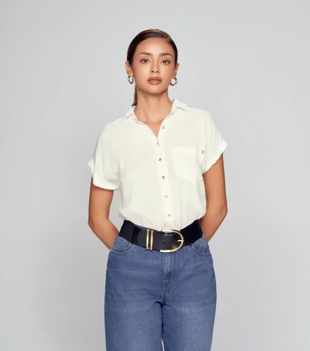 Blusa Para Mujer Camisera Unicolor Victoria DerekBL