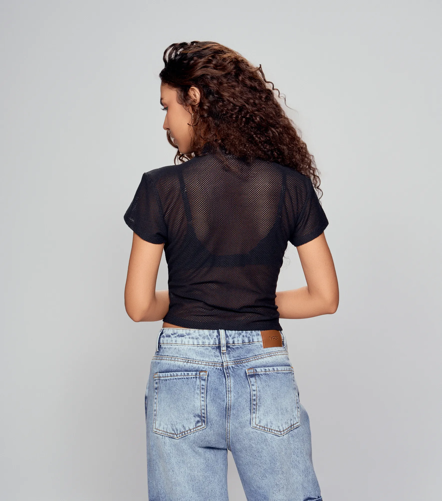 Pepper Blusa Slim Texturizada Con Cremallera TyperNG