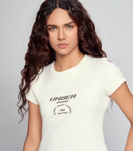 Sofia Camiseta Cuello Redondo Manga Corta Con Estampado UnserAR