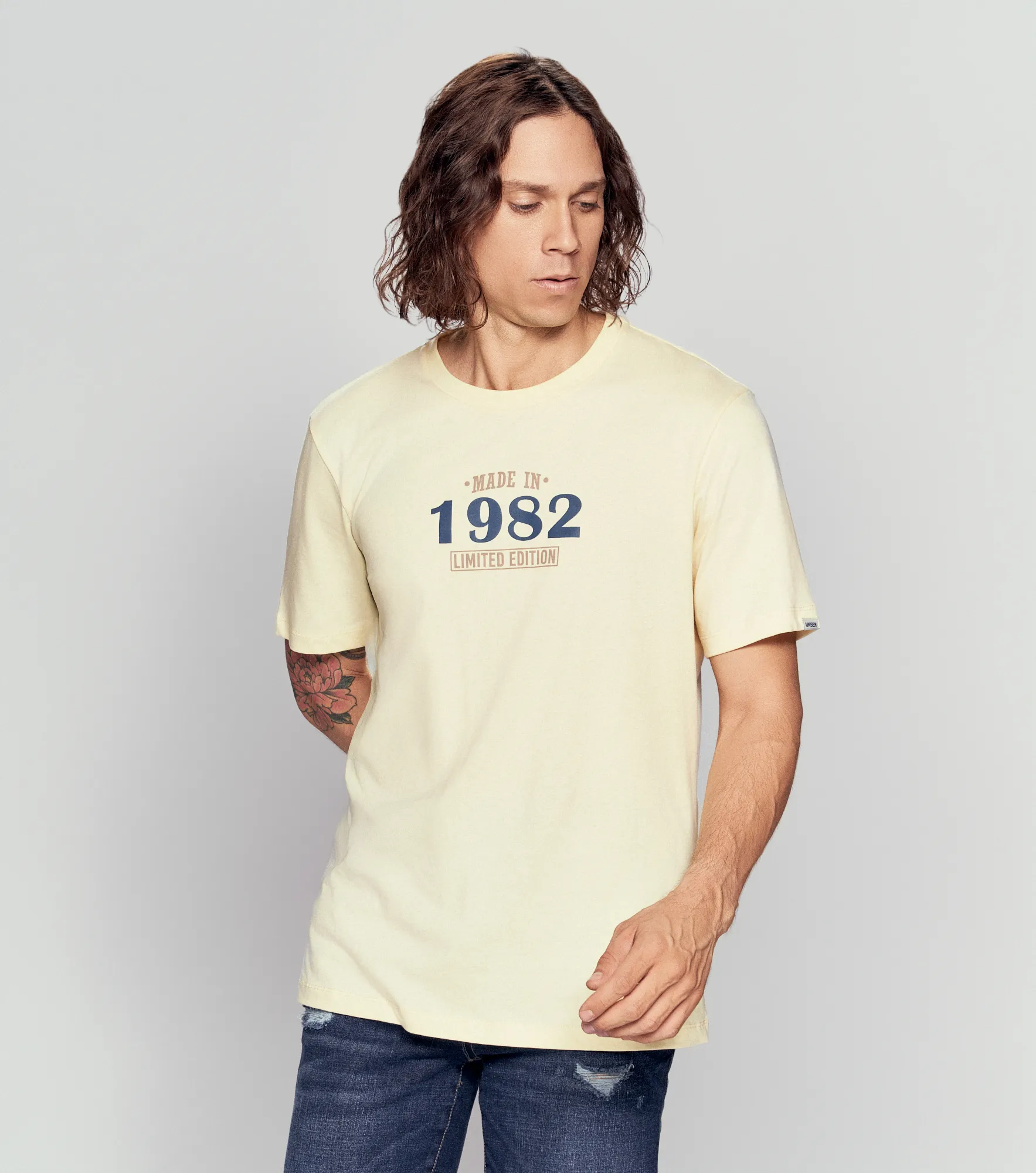 Slim Mario Camiseta Unicolor Estampado Unser 836148 AM