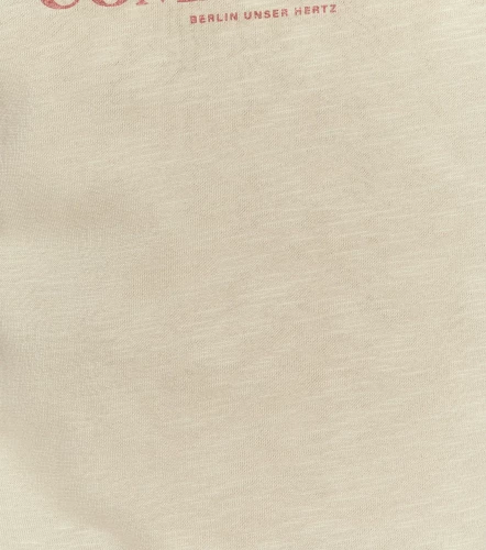 Clau T Shirt Unicolor Con Estampado Brillante En Delantero UnserAR