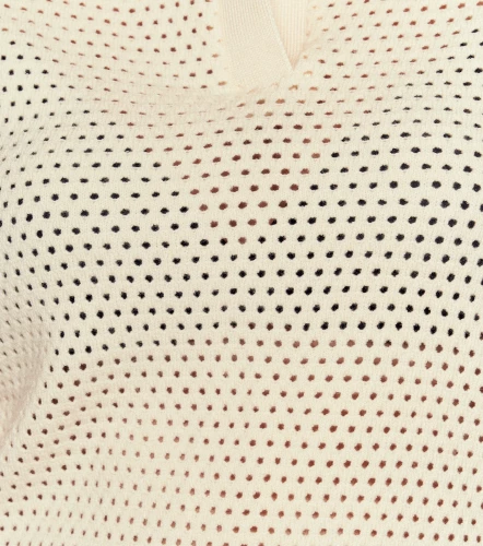 Liliana Polo Tejido En Malla Con Fajon Unicolor UnserAR