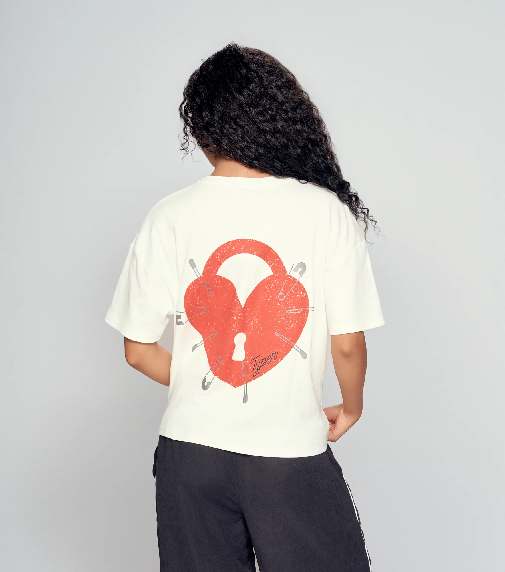 Jenn T Shirt Boxy Estampada Corazon TyperAR