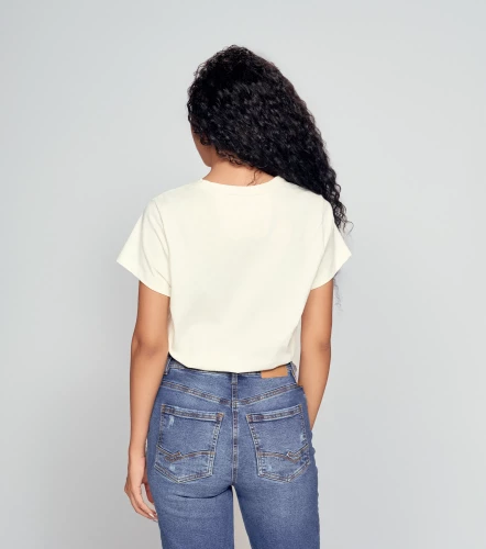 Julieth T Shirt Con Bordado Y Estampado Delantero UnserAR