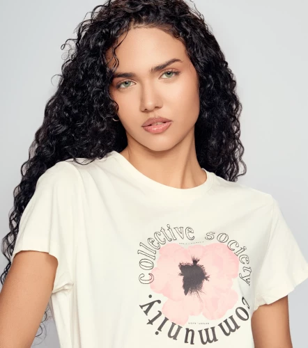 Julieth T Shirt Con Bordado Y Estampado Delantero UnserAR