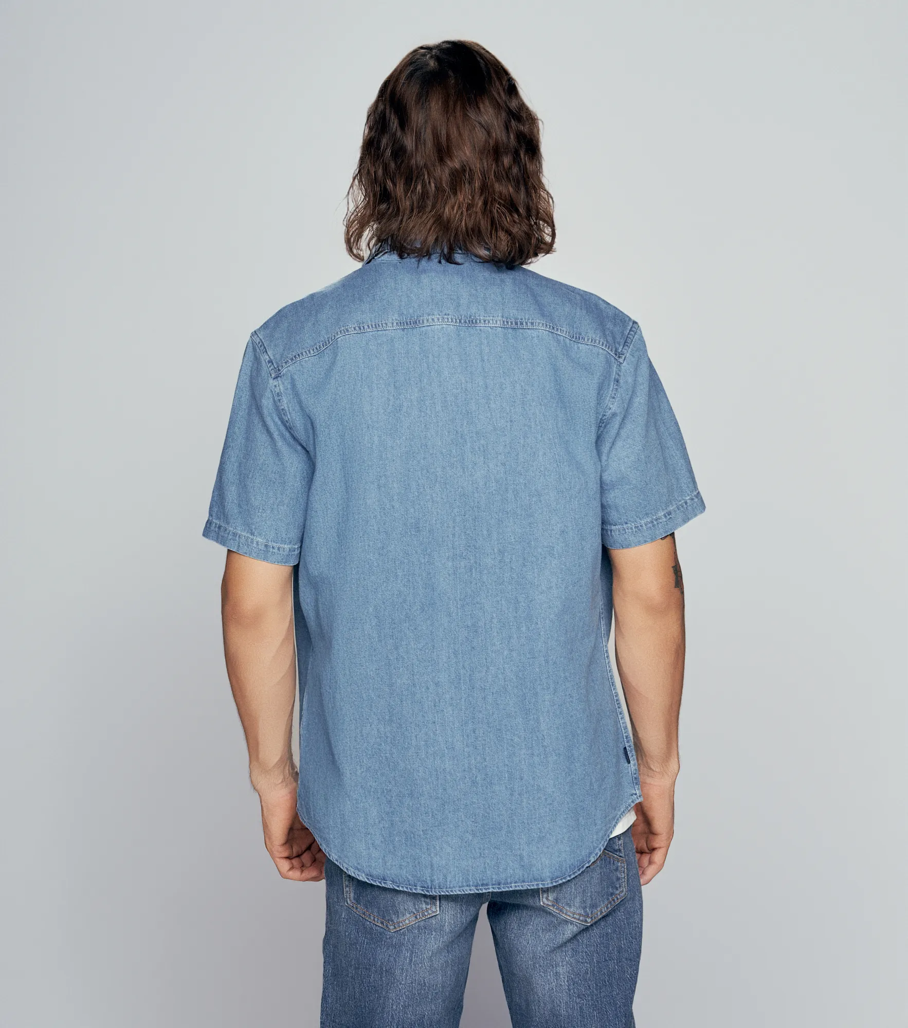 Camisa Chevignon Demin Shirt M C 131600 AZ