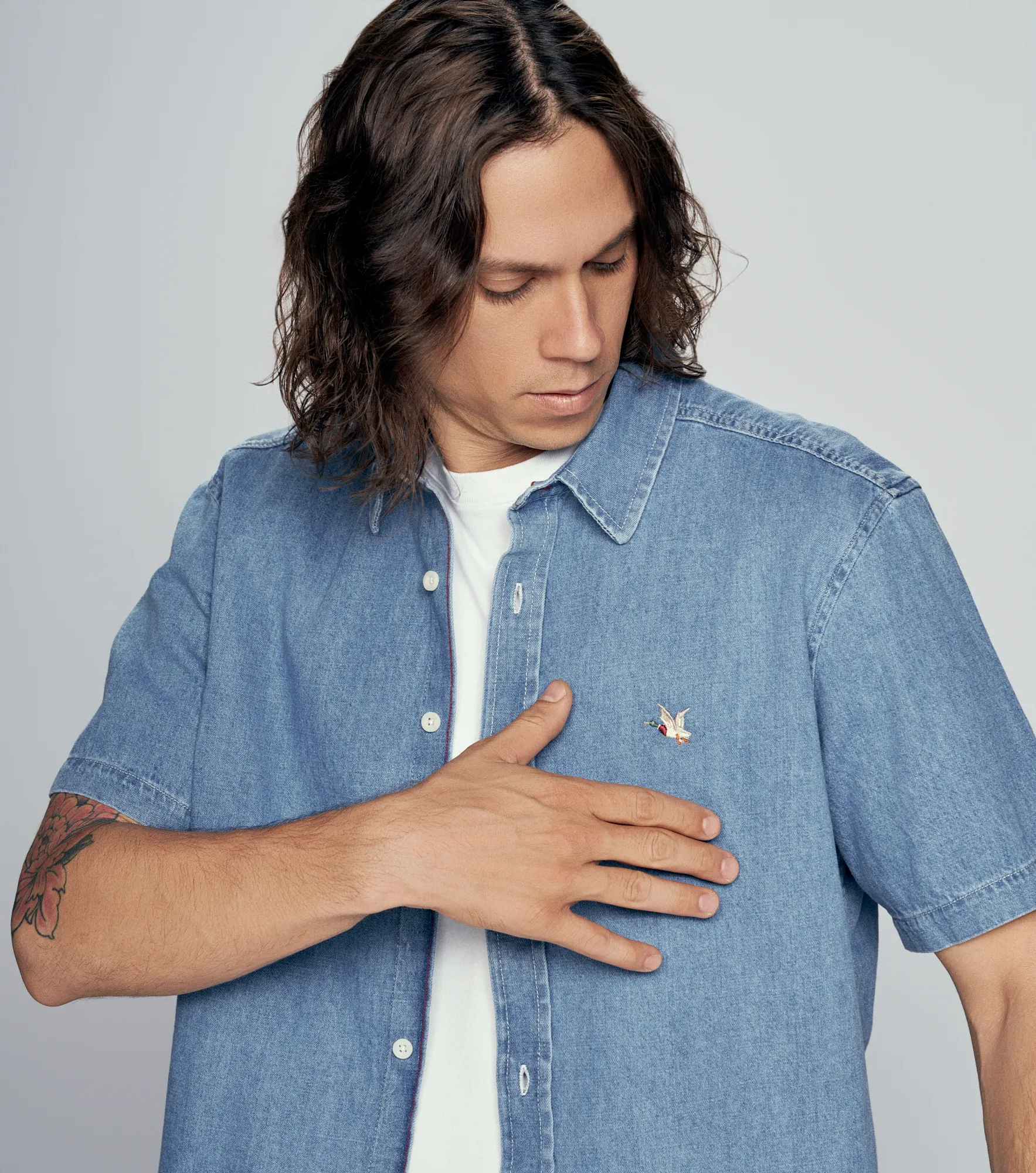 Camisa Chevignon Demin Shirt M C 131600 AZ