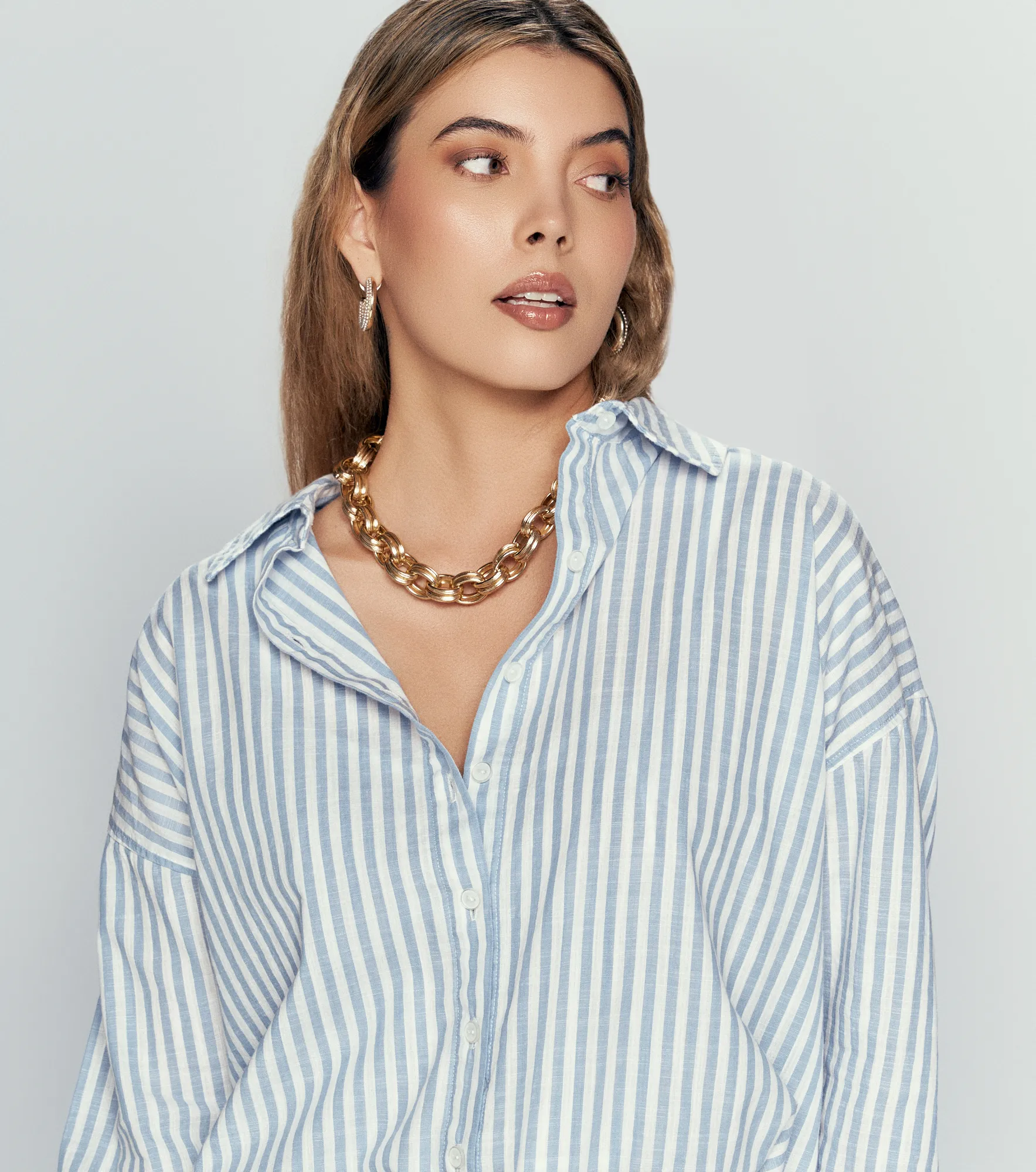 Blusa Para Mujer Camisera A Rayas Derek 835299 AZ